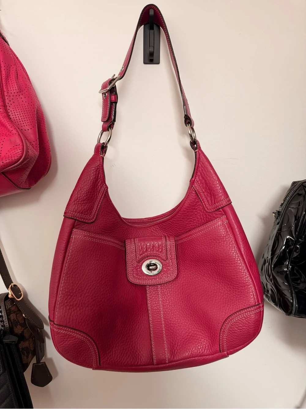 Coach pebbled shoulder bag